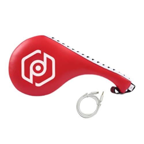 QSTDGVPW Taekwondo Training Foot Target Force Test Kick Pad Sturdy Lightweight Practical Kids for Sanda Boxing Training Supplies, Red