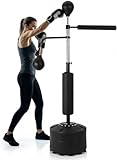 3-in-1 Freestanding Punching Bag Set for Adults & Teens, Boxing Bag with Adjustable Height, 2 Speed Balls & 360° Relax Bar, Complete Home Boxing Equipment Training System, No Mounting Needed