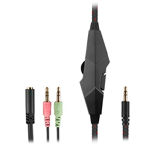 MHX - Cuffie SuperBASS 50mm, microfono, pad AIR, PC / PS4, Nero - Cuffia gaming - Immagine 5