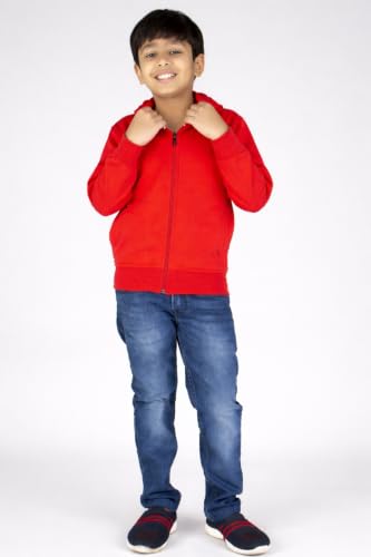 Image of ADBUCKS Unisex Fleece Cotton Zipper Sweatshirt with Hoodies for Boys and Girls