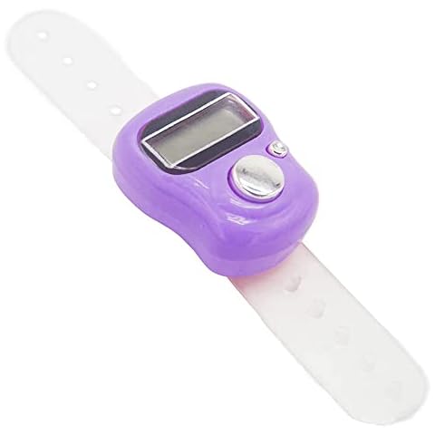 Knit Counter Knitting Crochet Stitch Marker Row Counter,Finger Digital Counter,Stitch counters for Crocheting,Finger Counter (Purple) Cover