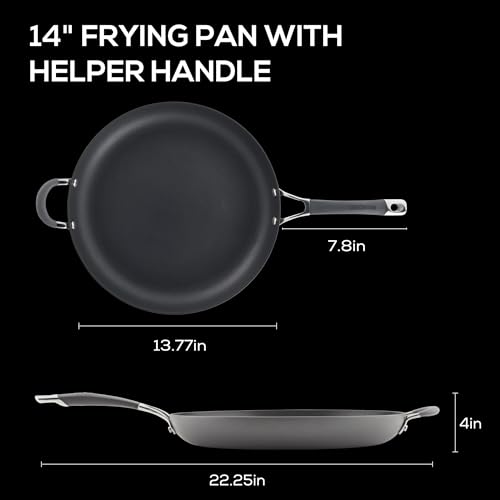 Circulon Radiance Nonstick Frying Pan, 14 Inch, Gray
