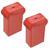 PATIKIL Stufenleiter Fußmatte, 2er Pack Herringbone Leiterfüße Abdeckung rutschfeste Gummikappe Leiterhut Zubehör Ersatz für Leiterschutz, Rot