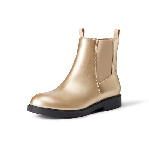 Amazon Essentials Mädchen Chelsea-Stiefeletten, Gold Kunstleder,...