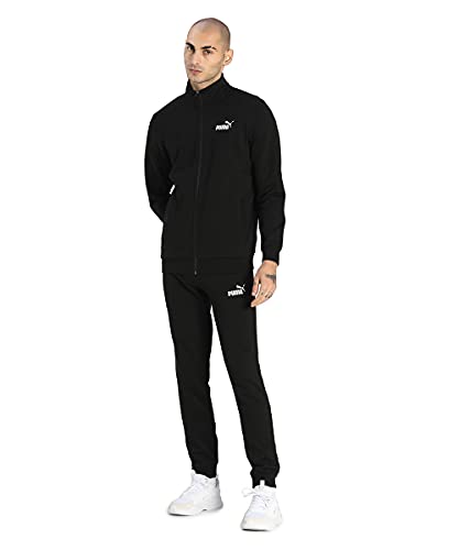 PUMA Herren Clean Sweat Suit Fl Trainingsanzug, Puma Black, M EU PUMA Herren Clean Sweat Suit Fl Trainingsanzug, Puma Black, M EU
