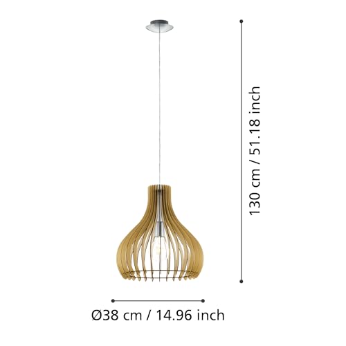 Eglo Lámpara suspendida Tindori vintage de 1 luz elegante 6
