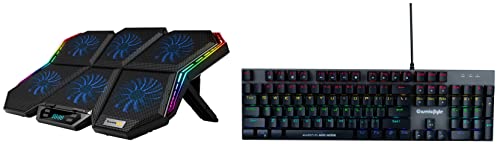Image of Cosmic Byte Oberon 7.1 RGB Gaming Headset with Dual Input- USB and 3.5mm Jack & CB-GK-27 Vanth Mechanical Keyboard with Outemu Blue Switches and Rainbow LED