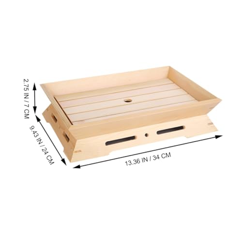 Plato Japonés de Sushi de Madera IMIKEYA Beige miniatura 2