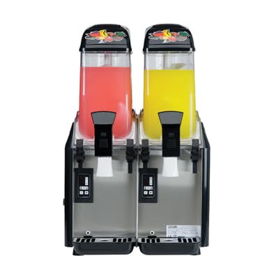 ALFA AFCM-2 Elmeco FCM-2 Dual Frozen Drink Dispenser with Two 3.2 Gallon Tanks| Commercial Frozen Drink Dispenser for Slushies, Smoothies, Coffees, and Margaritas