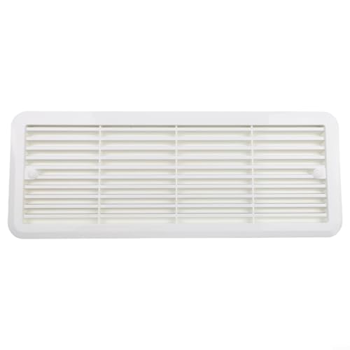 MeevrgR Griglia di montaggio per frigorifero, 62445480, accessorio per caravan e camper, per sistema di raffreddamento Thetford, resistente alle intemperie, struttura in ABS, bianco e nero, 483 mm x