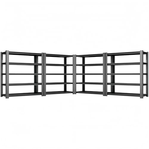 Image of 4000 LBS Heavy Duty Garage Shelving, 60 inch W x 24 inch D x 76 inch H Metal Storage Shelves, Adjustable Boltless Steel Storage Rack for Garage, Basement, Warehouse, Pantry 4PACK