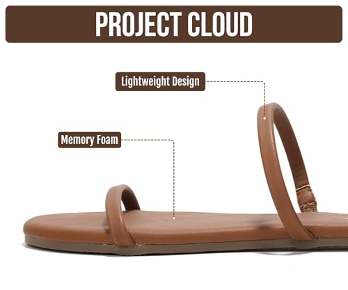 Image of Project Cloud Summer Sandals for Women with Memory Foam Insole (Transition) | Memory Foam Insole; Beach Flip Flops; Non-Slip Sole; Lightweight Double Straps; Summer Sandals for Women; Everyday Comfort