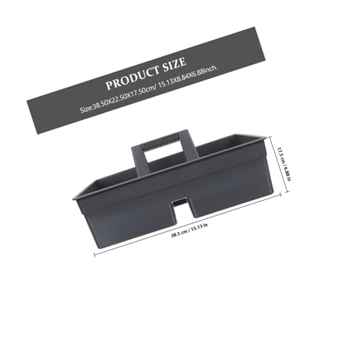 Panier plastique de rangement à main robuste avec compartiments gris foncé