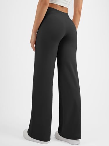 Wide Leg Pants for Women Loose Yoga Pants with Pockets Petite/Regular/Tall Stretch Casual Lounge Pants4