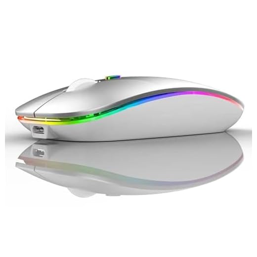 Neises LED Bluetooth Mouse,Bluetooth Mouse for MacBook Pro/MacBook Air/iMac/mac/ipad/ipad pro,Wireless Mouse for Macboook Air/MacBook Pro/PC (Silver)