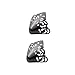 2 Pieces Metal Shoes Pointed Protector for Shoes Protection Decoration Accessories Solid Color Repair Supplies Shoes Tips Cap, Black