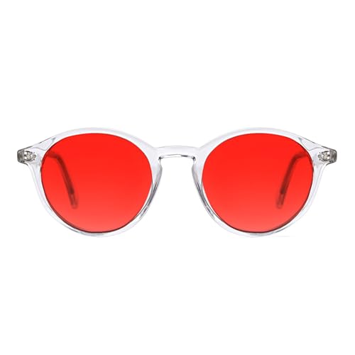 TIJN Blue Light Blocking Glasses Men Women Vintage Thick Round Rim Frame Eyeglasses