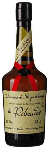 Calvados La Ribaude Prestige 42° Vol. über 20 Jahre im Barrique gereift von Distillerie du Houley (1x0,7l), exzellenter Calvados aus der Normandie