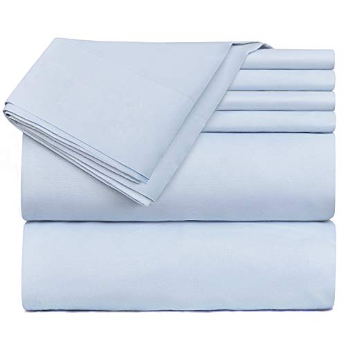 Hearth & Harbor 6 Piece Bed Sheet Set Extra Deep Pocket, Fits Mattress