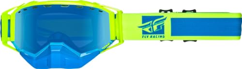 Fly Racing Zone Snow Goggle (Hi-Vis Yellow/Blue W/Sky Blue/Blue Lens)