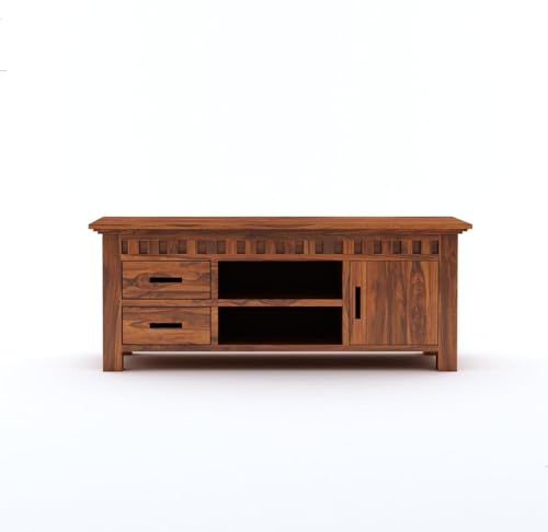 Image of Solid Rosewood Sheehsam TV Entertainment Unit| TV Stand Table| Sideboard Cabinet| Wooen TV Cabinet with Storage for Living Room & Office -Teak4