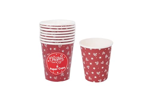 RSW Ho Ho Ho Paper Cups 240ml Pack of 8