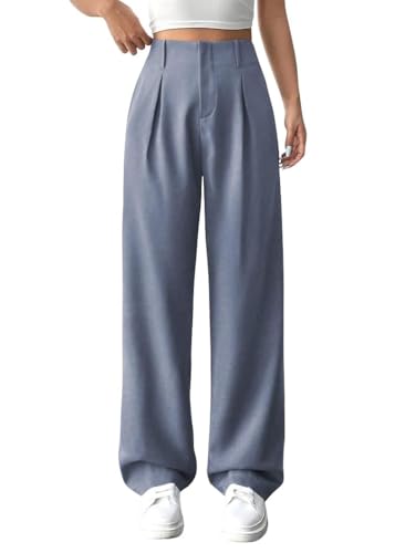 Pantalon de costume femme coupe large élégance et finitions haut de gamme