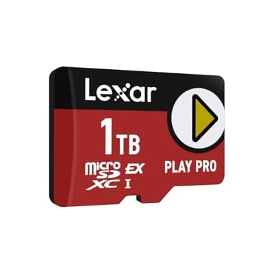 Lexar PLAY PRO MicroSDXC Express Card 1TB, up to 900MB/s Read, 600MB/s Write, Gaming-Optimized, A2, 4K, High-Speed Micro SD Memory Card for Handheld Consoles, Switch, Portable Gaming Device