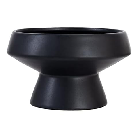 Maygone Black Ceramic Plant Pot 6.25 Inch Modern Artistic Plant Containers for Indoor Plants Home Decorations Cover