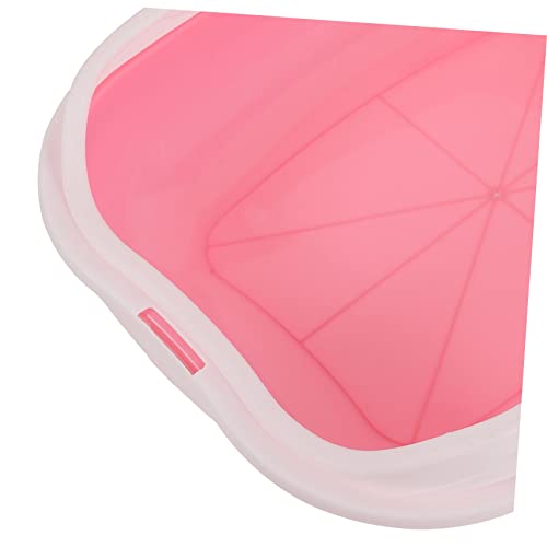 Caja de arena para gatos de plástico 1 set rosa portátil miniatura 5