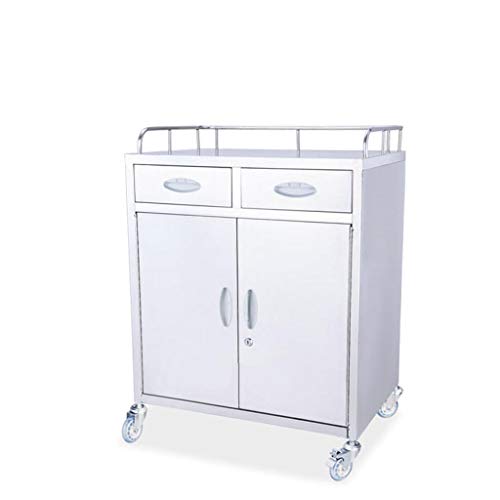 QUSYZD Gabinete de Acero Inoxidable, Carro con Ruedas, Carro para Equipo de Hospital, Carro de Almacenamiento de cirugía, Carro para Enfermera del vehículo de Rescate de EME,Blue-B