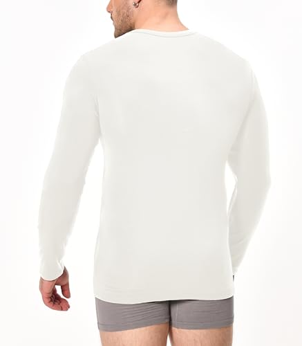 Comfneat Men's Thermal Long Sleeve Undershirts Lightweight Soft Base Layer Crew Neck4