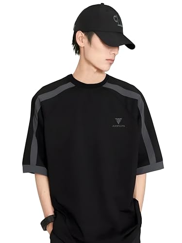 Image of Jump Cuts || Mens || Colorblock || Round Neck || 3 /4th Sleeve || Cotton Blend || T-Shirt