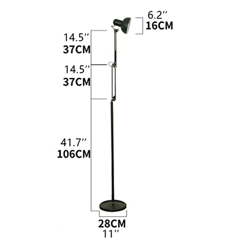 Lámpara de pie de hierro ajustable con casquillo E27 para iluminación interior 5