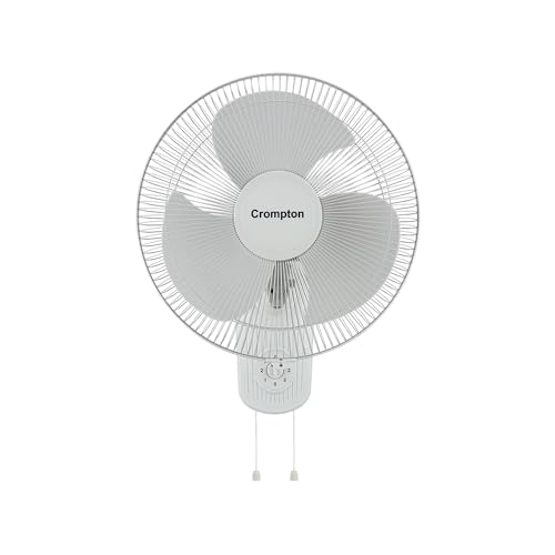 Image of Crompton HISPEED Gale Classic 400 mm Wall Mount Fan | Easy Neck Tilt Mechanism | Superior Air Delivery | Smooth Oscillation | 2 Year Warranty | White