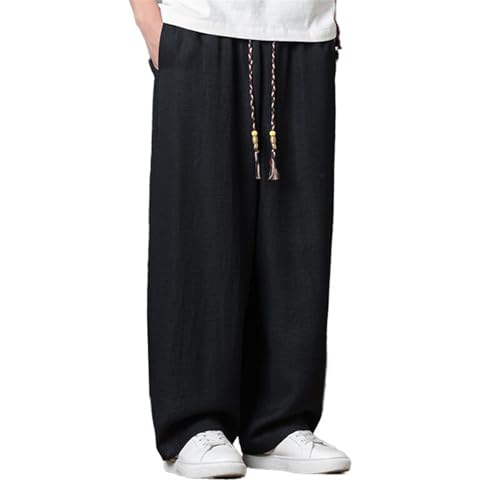 Men's Pants Spring Summer Retro Cotton Linen Straight Leg Loose Fit Chinese Style Large Size Casual Trouser3