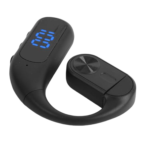 AMONIDA Auriculares Bluetooth, Auriculares de un Oído con Diseño de Gancho para la Oreja, Auricular Inalámbrico Manos Libres con Cancelación de Ruido para Negocios de Camioneros (Black)