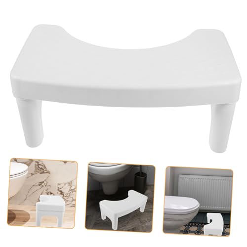 Healeved Bathroom Footstool Step Potty Stool for Toilet Use Compact Squatting Stool
