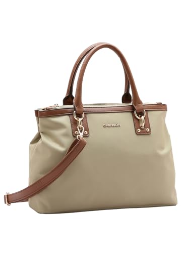 Chenson, Bolsa Feminina Chenson Transversal Grande Alça Dupla Cor:Bege