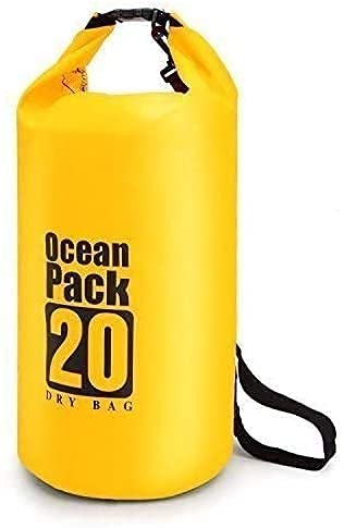 Onlyeasy Waterproof Floating Multi Functional Dry Sack Ocean Bag for Traveling, Wading, Drifting Package, Swimming, Hiking, Beach Fishing (Multicolor, 20 LTR)