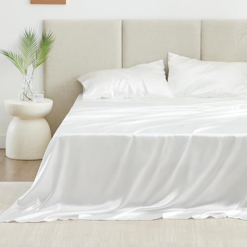 Love's cabin Twin Silky Soft Satin Bed Linen Set - 3 Piece with Deep Pockets, Luxury Satin Sheets, Wrinkle Resistant, Fits Mattresses up to 14''