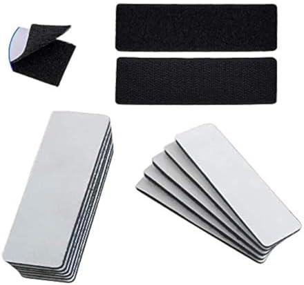 18 Pcs 3x10cm Double-Side Reclosable Hook Loop Strips Tape,Self Adhesive Hook And Loop Tapes,Indoor Outdoor Use For Holds Picture Frame And Tools