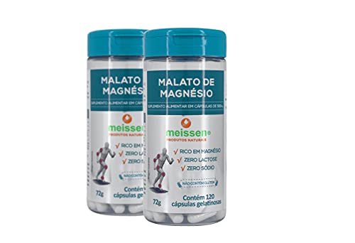 kit 2 X Malato de Magnésio 500MG Meissen 120 Cápsulas Cada