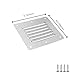 Bitray 2Pcs Rectangle Louvered Vent Rectangular Marin Vent 316 Stainless Steel Louvered Vent (127 x 115mm)