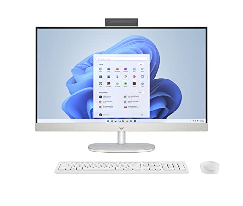 HP 27-cr0001sl Tout-en-Un AMD Ryzen 5 7520U, 8 Go RAM LPDDR5, 512 Go SSD NVMe, AMD Radeon Intégré, Écran 27' FHD IPS, Wi-Fi, Audio 2W, Windows 11