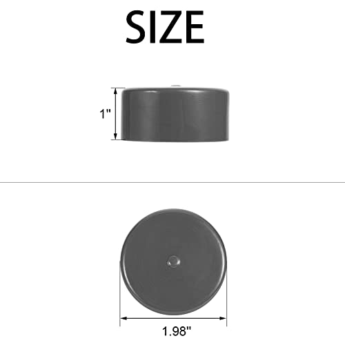 LBTODH 4 Pack 1.98-Inch Bearing Bars Covers Protector Rubber Caps Trailer Wheel Hub Dust Covers Replacement (Grey)