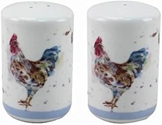 Lesser & Pavey Country Cockerel Salt & Pepper 7.3cm, Porcelain, Multi