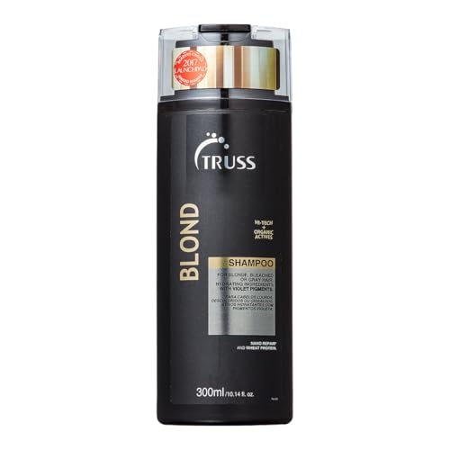 Truss Shampoo Blond | Neutraliza Amarelado e Hidrata Cabelos Loiros, Grisalhos e Descolori...