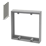 XGGYA rallonge de boîte de prise à double poste de 1/2 pouce, boîte d’extension électrique grise avec vis, conforme aux codes électriques applicables, 1 pack