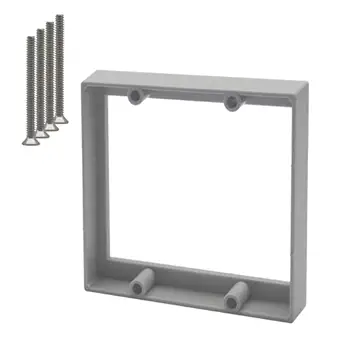 1/2” Double Gang Receptacle Outlet Box Extender,Gray Electrical Box Extender with Screws,Complies with Applicable Electrical Codes,1Pack